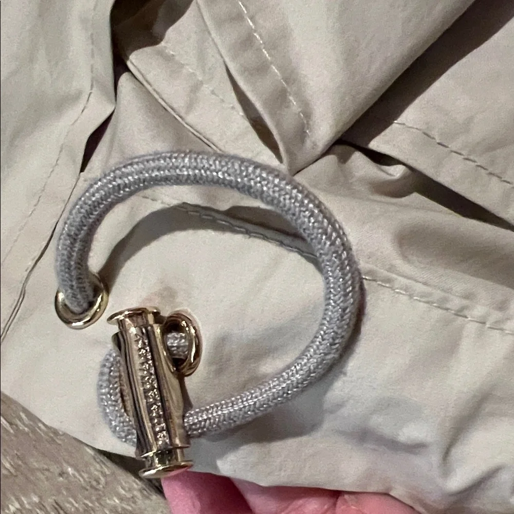 Burberry Brit Cream Double-Breasted Trench Coat with Belt - Picture 8 of 9